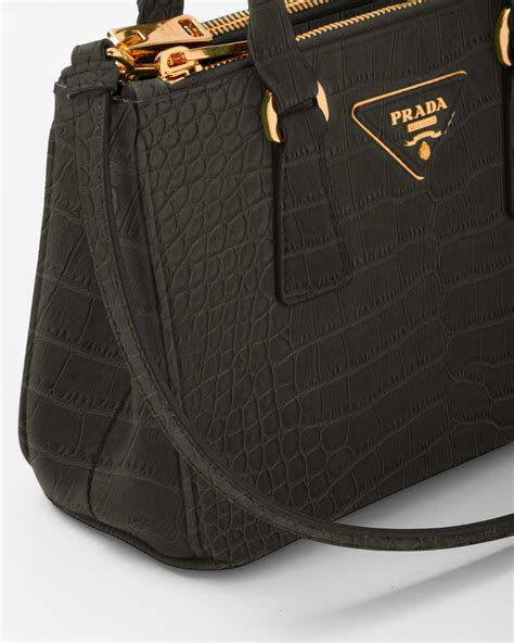 prada leather drivers with crocodile keeper|prada galleria crocodile bag.